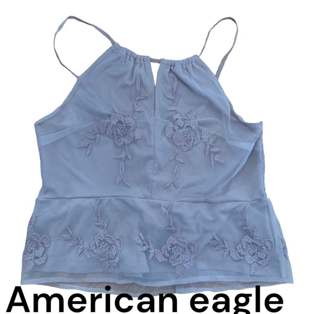 American Eagle womens medium new purple crop top tank fairy